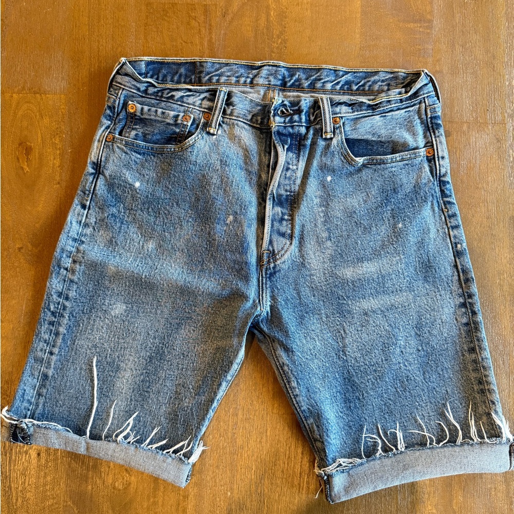 Levi's Distressed Denim 501 Shorts